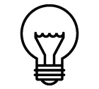Vector icon of light bulb