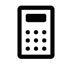 Vector icon of calculator