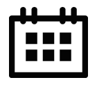 Vector icon of dates on calendar page