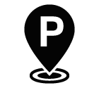 Vector icon of P sign on map marker