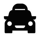 Vector icon of car with roof rack