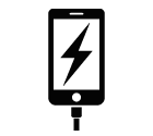 Charging phone vector icon