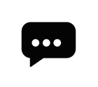 Vector icon of speech balloon with three dots as typing indicator