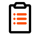 Vector icon of checklist on clipboard