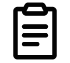 Vector icon of document on clipboard