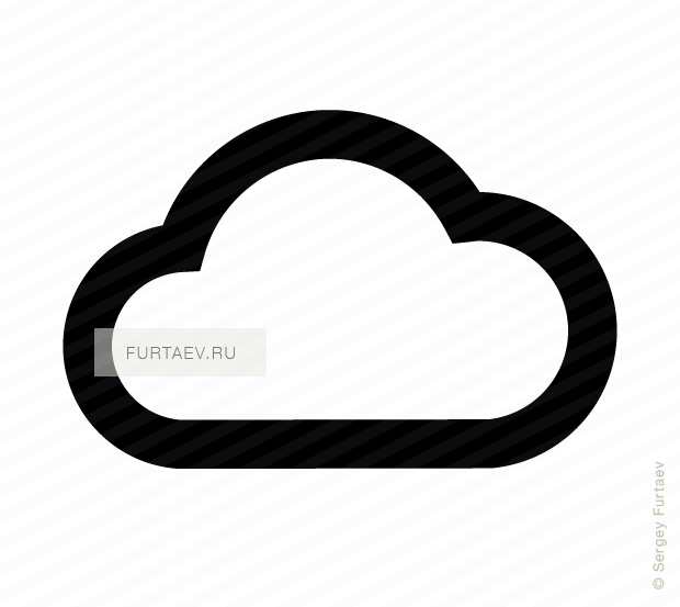 Vector icon of cloud