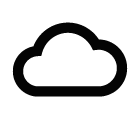 Vector icon of cloud