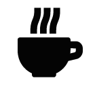 Vector icon of mug with hot beverage