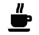Vector icon of mug with hot beverage
