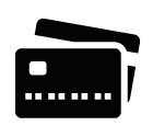Vector icon of two payment cards