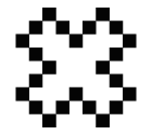 Vector pixel art icon of cross