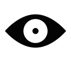 Vector icon of eye with excessive constriction of pupil