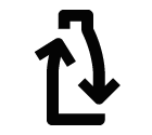 Vector icon of arrows in shape of bottle