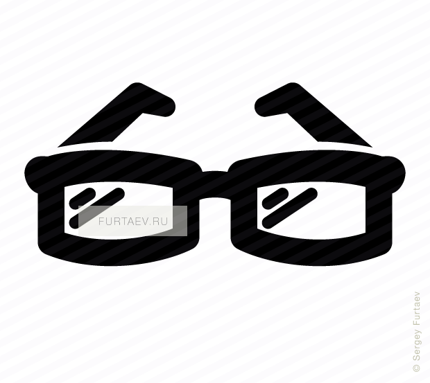Vector icon of eyeglasses