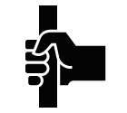 Vector icon of hand holding handrail