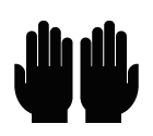 Vector icon of two human hands