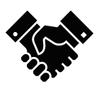 Vector icon of handshaking