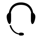 Vector icon of headphone with microphone