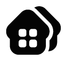 Vector icon of two homes