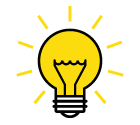 Vector icon of shining light bulb