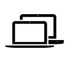 Vector icon of two notebooks