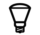 Vector icon of electric lamp