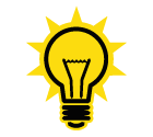 Vector icon of shining electric lamp