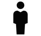 Vector icon of standing male person