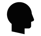 Vector icon of male profile