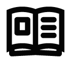 Vector icon of opened book