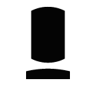 Vector icon of mic on stand