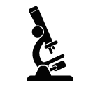 Vector icon of microscope