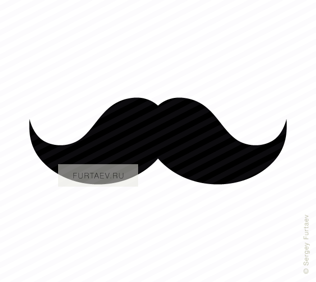 Vector icon of moustache