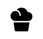 Vector icon of cupcake