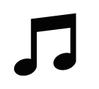 Vector icon of musical note