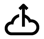 Vector icon of open file from cloud storage