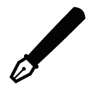 Vector icon of ink pen