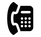 Vector icon of push-button telephone