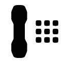 Vector icon of push-buttons and handset