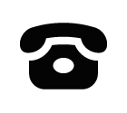 Vector icon of classic rotary telephone