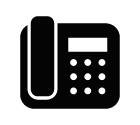 Vector icon of push-button telephone