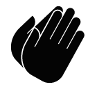 Vector icon of folded hands