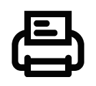 Vector icon of printer with text page