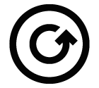 Vector icon of refresh arrow inside circle