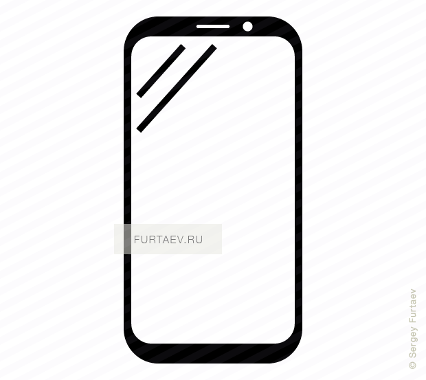 Vector icon of smartphone by Samsung