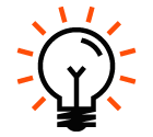Vector icon of shining incandescent light bulb