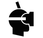 Vector icon of male profile with mask and snorkel