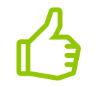 Thumb up vector icon