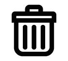 Vector icon of trash bin