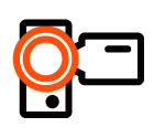 Vector icon of camcorder